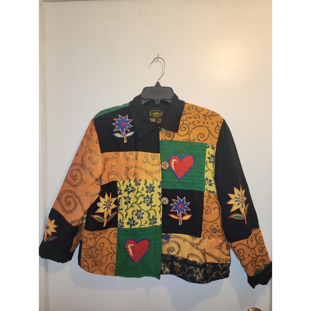 Allure Dress Patchwork Embroidered Heart Y2k Floral Jacket Petite Medium